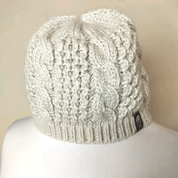 The North Face Cable Knit Beanie Winter Hat Fleece Lined - Picture 1 of 6